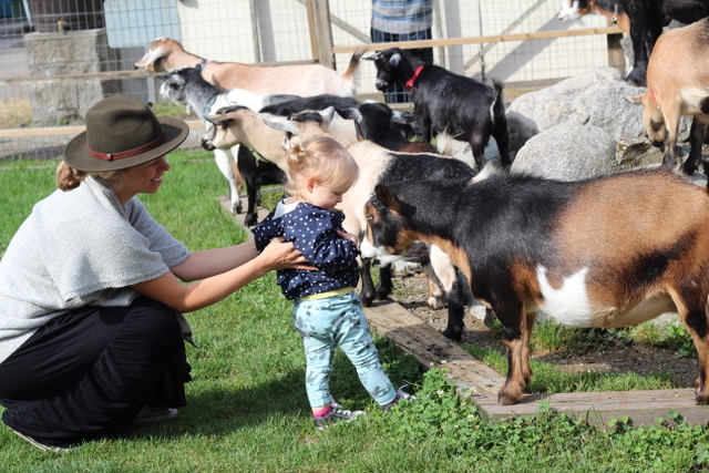 Family at farm